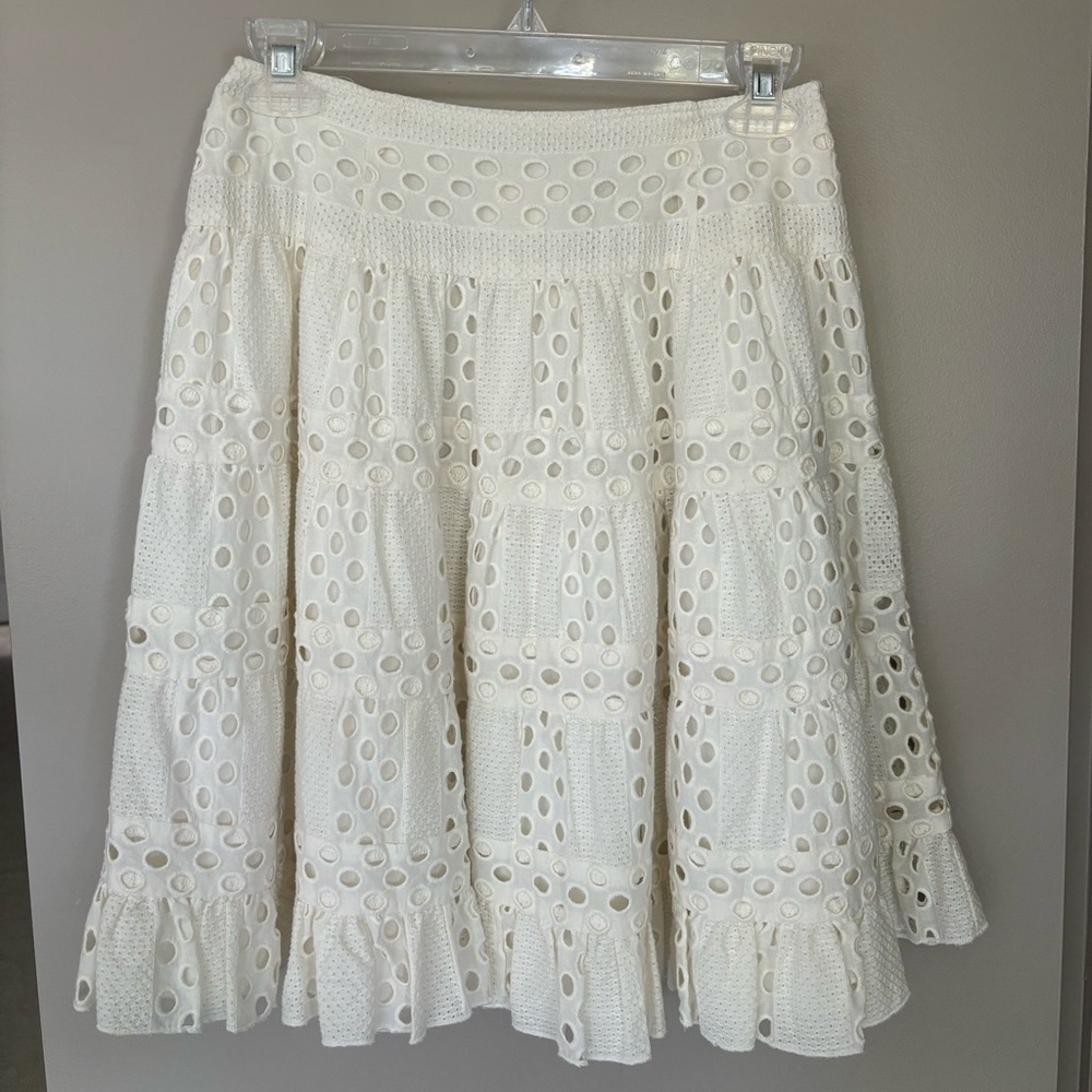 Anthropologie Anna Sui Eyelet Lace Skirt, Size XS